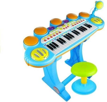 Leantoys Organy Pianinko Keyboard Perkusja Stołek