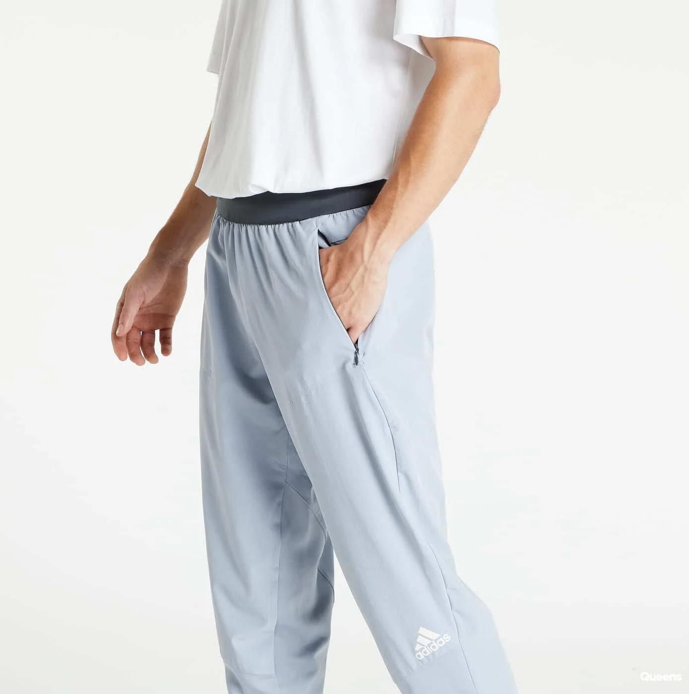 grey and black adidas pants