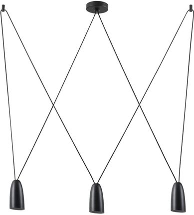 Maxlight Minimalistyczna Lampa Wisząca Sistema Metalowa Czarna (P0399)