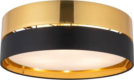 Tk Lighting Sufitowa Lampa Glamour Hilton Okrągła Czarna Złota (4180)