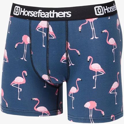 Horsefeathers Sidney Boxer Shorts Blue/ Flamingos Print