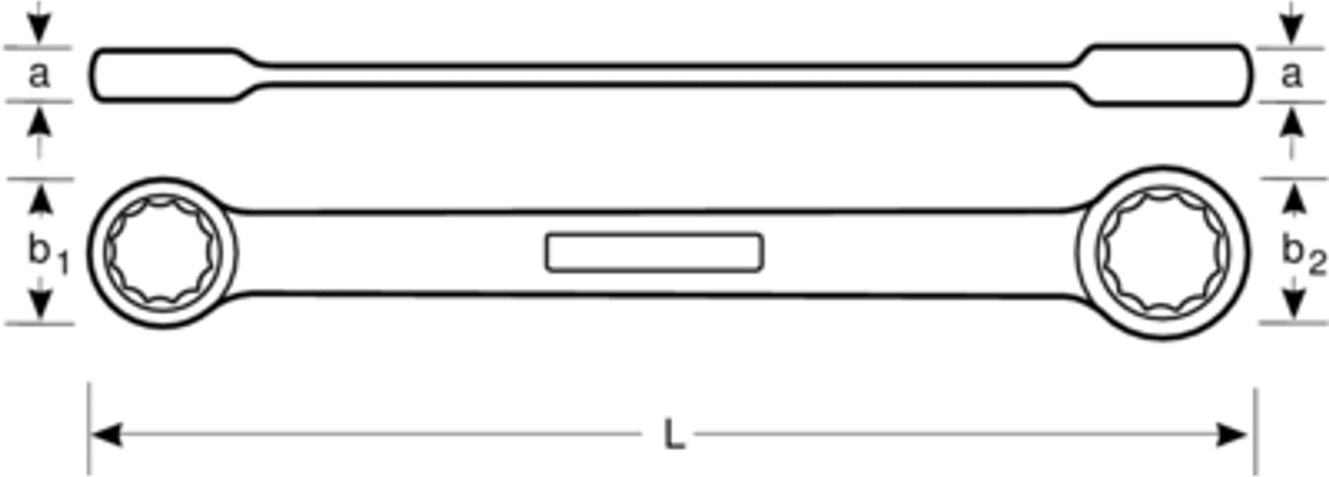 BAHCO 98-19 - 19 Mm Ring End Insert For 9 Mm X 12 Mm Rectangular Connector Wrench