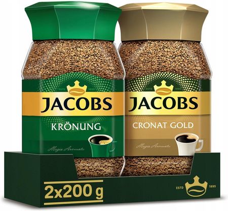 Jacobs Rozpuszczalna Kronung Cronat Gold 2X200g