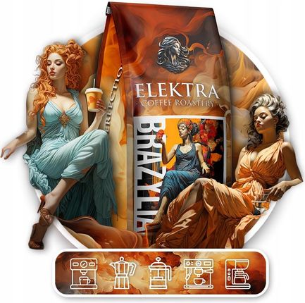 Elektra Ziarnista Brazylia Crema Świeżo Palona 2X1kg Palarnia Kawy - zdjęcie 3