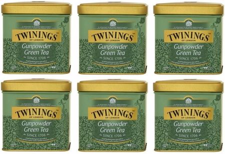 Twinings Gunpowder Green Tea 6X100g Puszka Liścias