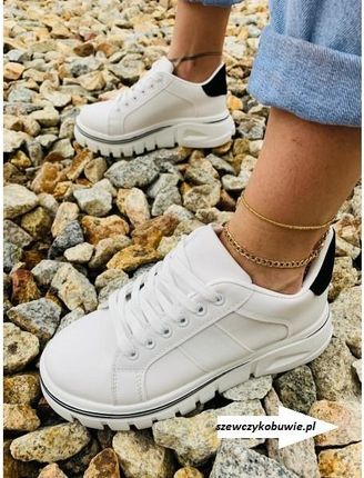 Lily Shoes Białe Trampki - Sneakersy Sznurowane Nb382