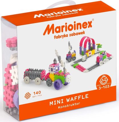 Marioinex Mini Waffle Konstruktor Dziewczynka Różowy 140El. 902837