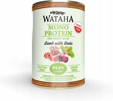Wataha Mono Protein Adult Dog 94,6% Jagnięcina Z Burakami 400G