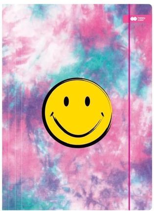 Happy Color Teczka A4+ Kartonowa Z Gumką Smile Różowa