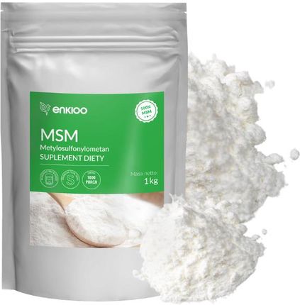 MSM Metylosulfonylometan siarka organiczna w proszku Enkioo, 1000 g