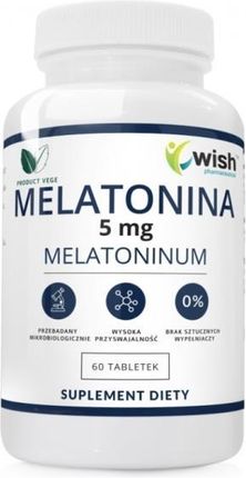 Melatonina 5mg 60 tabletek Produkt Vege, Wish