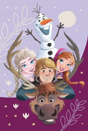 Jerry Fabrics Kocyk Dziecięcy Kraina Lodu Frozen Family Jf23 Wrzosowy Rozmiar 100X150Cm