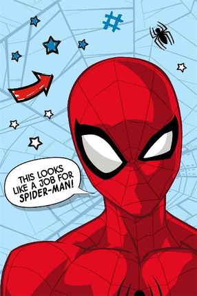Jerry Fabrics Kocyk Dziecięcy Spider-Man Jf23 Niebieski Czerwony Rozmiar 100X150Cm