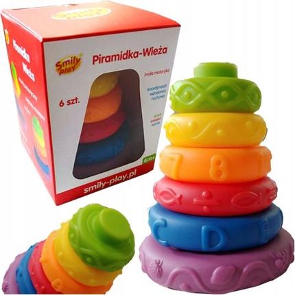 Smily Play Piramidka Wieża Układanka Edukacyjna Sensoryczna Trening Rączki