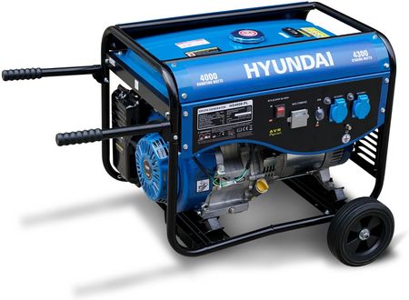 Generator Agregat Prądotwórczy Jednofazowy Hyundai HG4000-PL system AVR