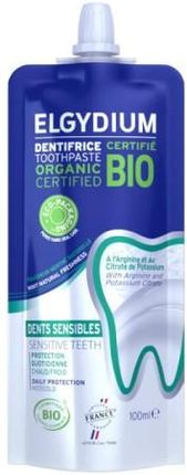 Elgydium Bio Sensitive 100 ml Certyfikowana Pasta Do Zębów O Działaniu Redukującym Nadwrażliwość Zębów