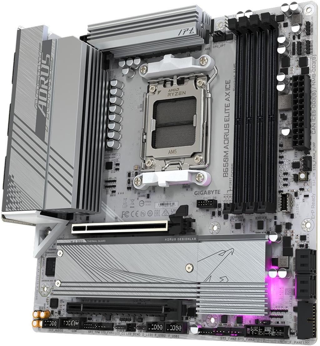 ☆gigabyte B650m Aorus elite ax ice ほぼ新品☆ Płyta główna PC Gigabyte B650M A ELITE AX ICE (B650MAELITEAXICE