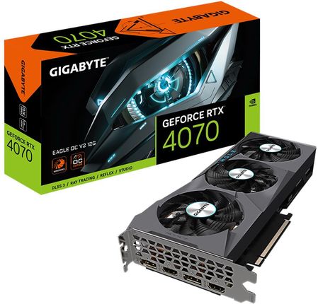 Gigabyte GeForce RTX 4070 EAGLE OC V2 12GB GDDR6X RAM (GVN4070EAGLEOCV212GD)