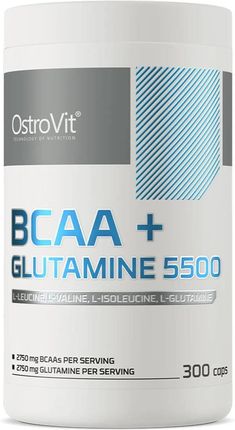 OstroVit BCAA + Glutamina 5500 mg, 300 kapsułek