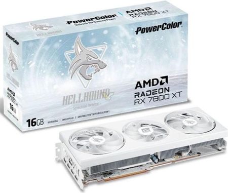 POWERCOLOR Radeon RX 7800 XT Hellhound Spectral White 16GB GDDR6 FreeSync