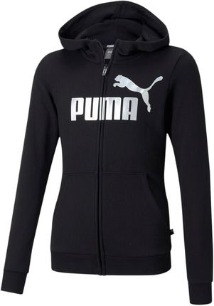 Puma Bluza Dziewczęca Ess+ Logo Full Zip Tr G Czarne