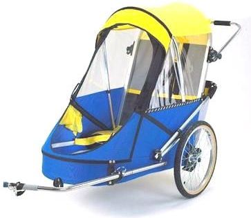 Przyczepka Rowerowa Dla Niepełnosprawnych 3W1 Wike X Large Niebiesko-Żółta