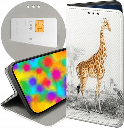 Hello Case Etui Z Klapką Do Huawei Honor X7A Żyrafa Śmieszne Sawanna Futerał