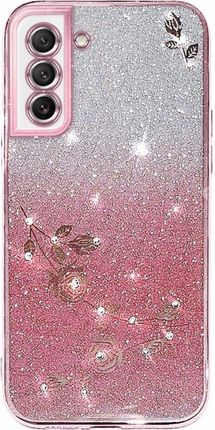 Xgsm Etui Glitter Flower Do Samsung Galaxy S21 Fe Brokatowe Obudowa
