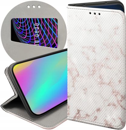 Hello Case Etui Z Klapką Do Huawei Honor X7A Białe Kamień Kształty Futerał Case