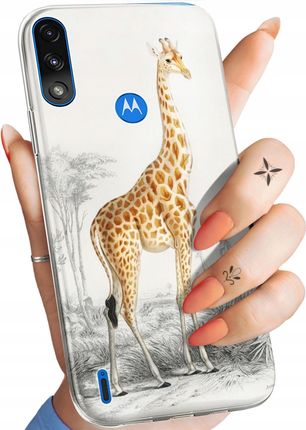 Hello Case Etui Do Motorola Moto E7 Power Żyrafa Śmieszne Sawanna Obudowa Case
