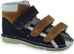 Kapcie korekcyjne chłopięce profilaktyczne buty Danielki T106/116 Granatowo Szare