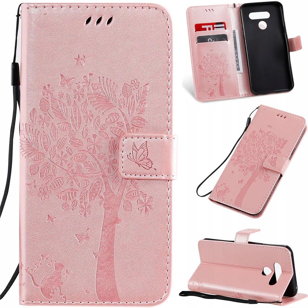 Funda para Moto One Fusion Plus compatible con Motorola One Fusion Plus Funda para teléfono Funda con soporte abatible para mujer, billetera rosa