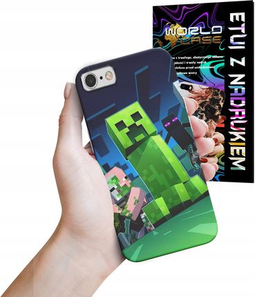 World Case Etui Case Do Iphone 7 8 Se 2022 Minecraft Creeper Dziecięce Roblox