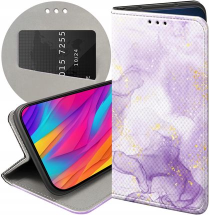 Hello Case Etui Z Klapką Do Samsung Galaxy M21 Fioletowe Fiolet Kształty Futerał