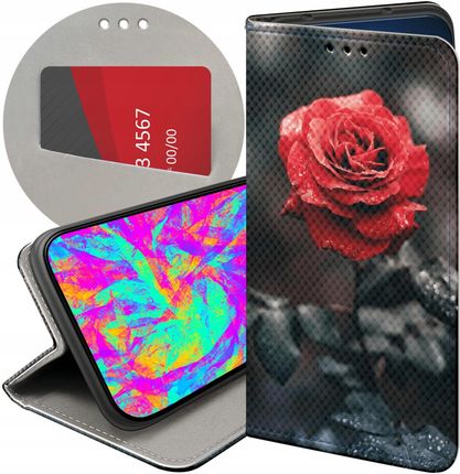 Hello Case Etui Z Klapką Do Huawei Honor X50 5G Róża Z Różą Rose Futerał Case