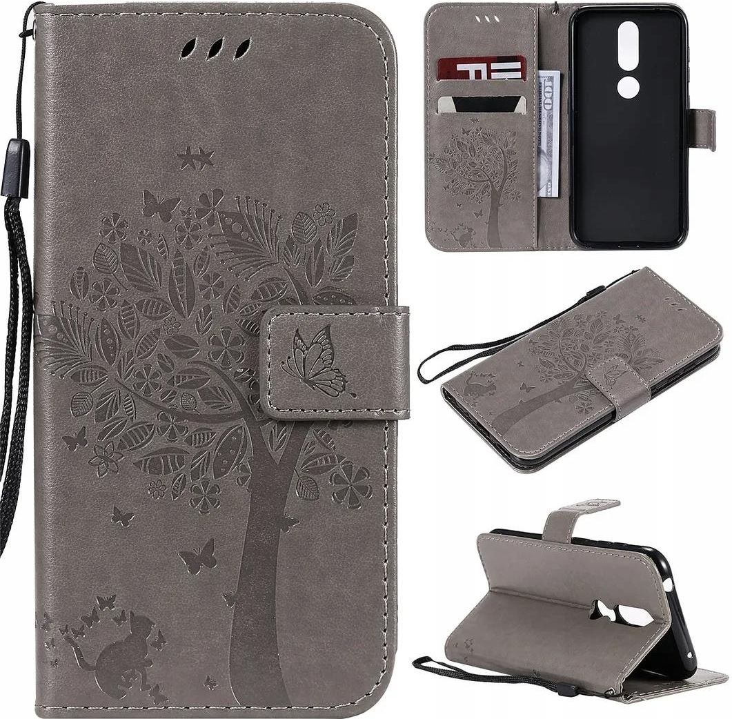 TUUNKMUY Custodia a portafoglio per Nokia 2.4, in pelle PU, con supporto e blocco RFID, con scomparti per carte di credito, chiusura magnetica, per Nokia 2.4, viola