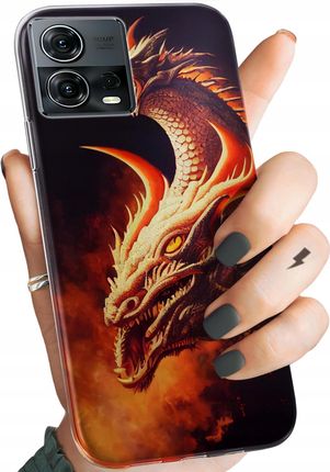 Hello Case Etui Do Motorola Moto S30 Pro 5G Edge 30 Fusion Smoki Dragon Case