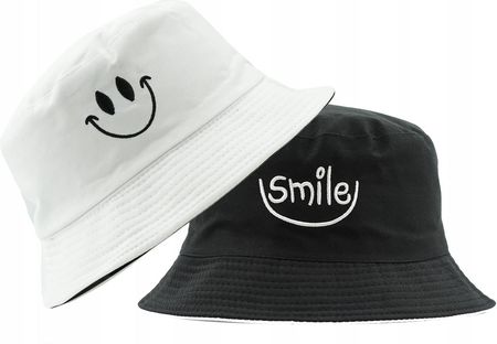 Letni kapelusz rybacki bucket dwustronny Smile