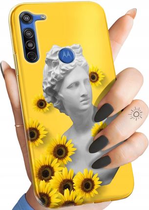 Hello Case Etui Do Motorola Moto G8 Żółte Słoneczne Yellow Obudowa Pokrowiec