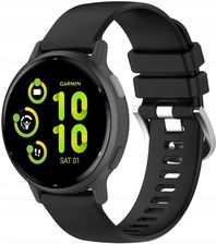 Zdjęcie Bizon Pasek Strap Watch Silicone Pro Do Garmin Vivoactive 5 Czarny - Lębork