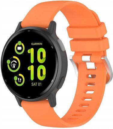 Bizon Pasek Strap Watch Silicone Pro Do Garmin Vivoactive 5 Pomarańczowy