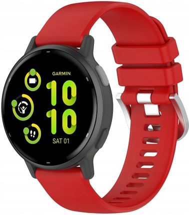 Bizon Pasek Strap Watch Silicone Pro Do Garmin Vivoactive 5 Czerwony