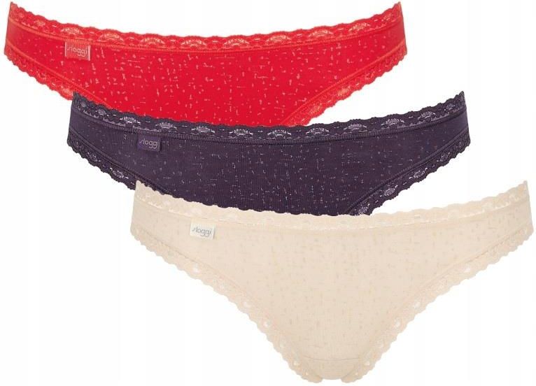 sloggi Donna 24/7 Weekend Tanga C3P, Nero Combination, 42