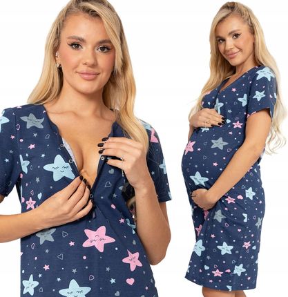 Koszula Nocna Piżama Ciążowa Porodu Karmienia XXL
