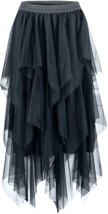 Długa asymetryczna spódnica z tiulowymi falbankami LENA
