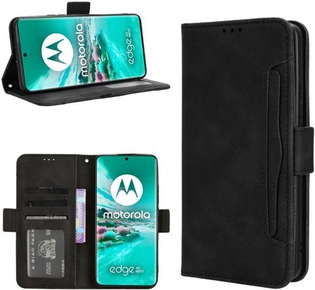 Supero Etui Z Klapką Wallet Case Luxury Do Motorola Moto Edge 40 Neo Czarne