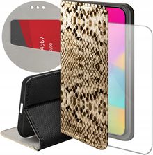 Hello Case Etui Z Klapką Do Iphone 15 Wąż Skóra Węża Snake Futerał Pokrowiec
