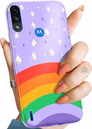 Hello Case Etui Do Motorola Moto E7 Power Tęcza Rainbow