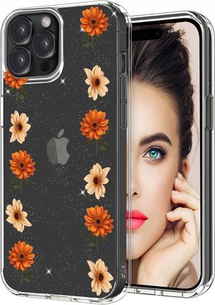 Krainagsm Etui Do Apple Iphone 15 Pro Max Brokat Case Przeźroczyste Szkło 9H