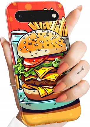 Hello Case Etui Do Google Pixel 6 Pro Hamburger Burgery Fastfood Jedzenie Case